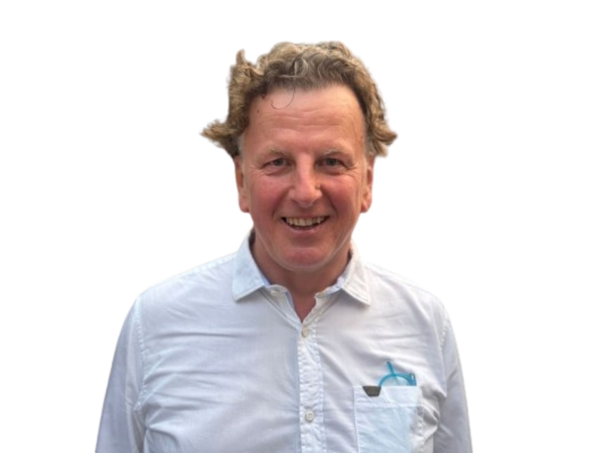 Mann mit weißem Hemnd